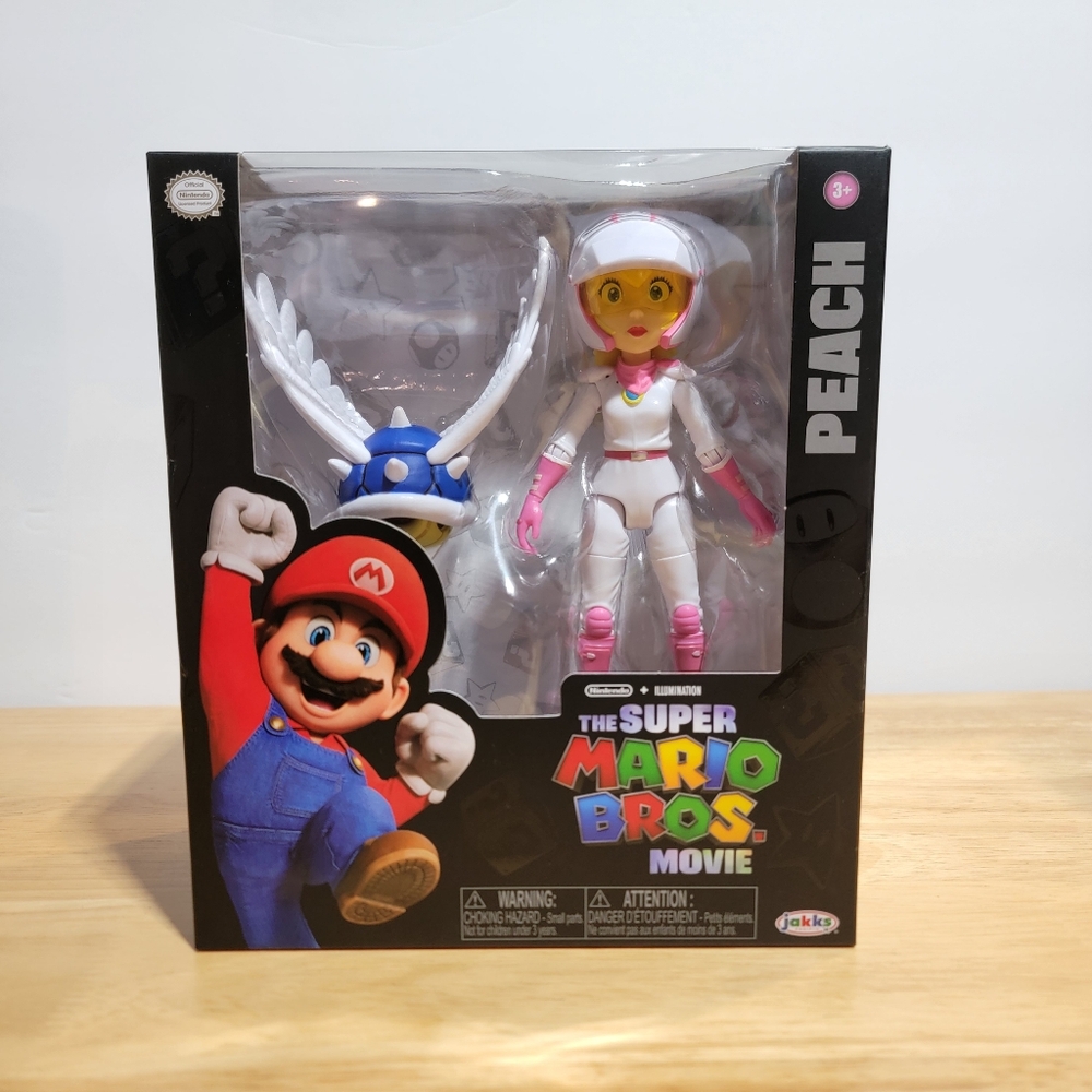 The Super Mario Bros. Movie Princess Peach w/ Shell Action Figure Jakks Nintendo